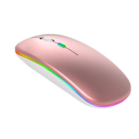 Wireless Gaming Mouse Rechargeable RGB Luminous Mouse Curosr with 7 Changeable LED Colors for ...