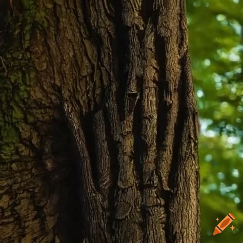 Bear claw marks on a tree on Craiyon