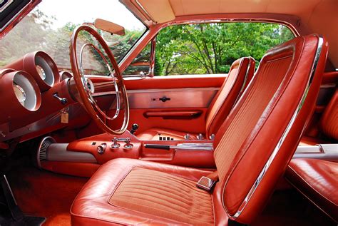 Photo: 19 1963 Chrysler Ghia Turbine Car front horizontal interior bucket seat detail view 2 ...