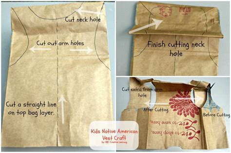 Vest out of a paper bag | Native american vest, Thanksgiving preschool, Thanksgiving crafts for kids