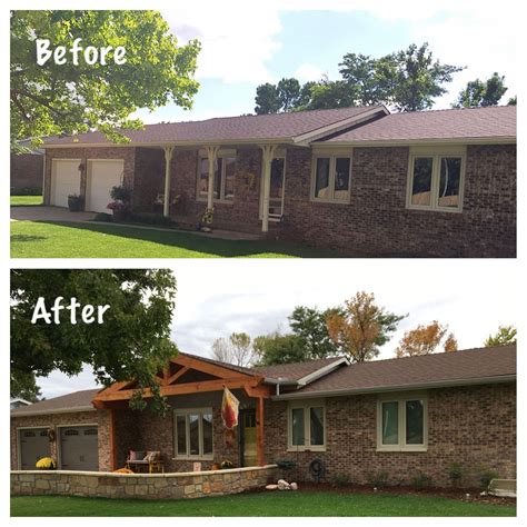 1970's before and after Ranch style exterior update #outdoorremodelinghouse | Ranch house ...