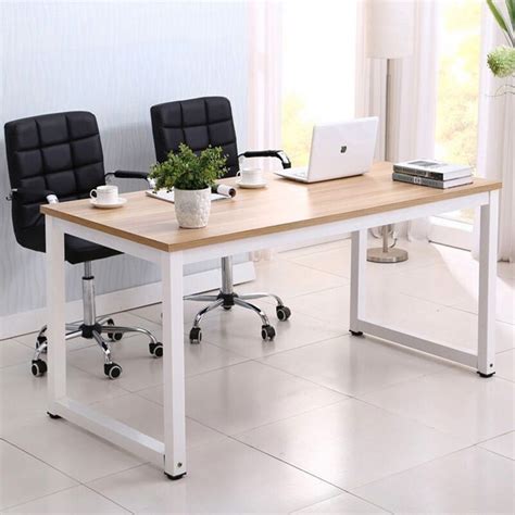 Computer Desk PC Laptop Table Wood Workstation Study Table Home Office Furniture Oak Color - Alimart