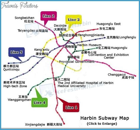 Harbin Subway Map - TravelsFinders.Com