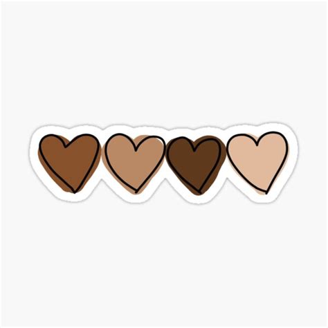 "brown hearts" Sticker for Sale by MayaMooDesigns | Redbubble