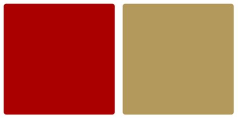 San Francisco 49ers Color Codes Hex, RGB, and CMYK - Team Color Codes