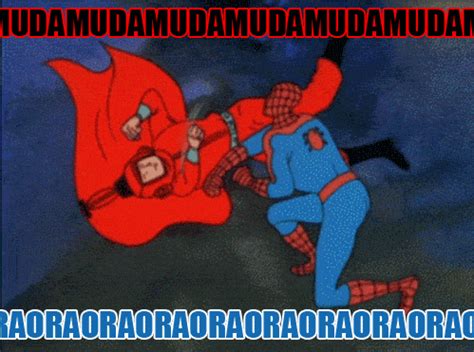 JoJo Spider-Man Fight GIF | Stand Cries / ORA ORA ORA / MUDA MUDA MUDA ...