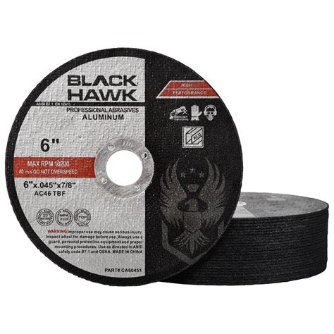 6" x .045" x 7/8" Aluminum Cut Off Wheels Type 1 Discs - 25 Pack