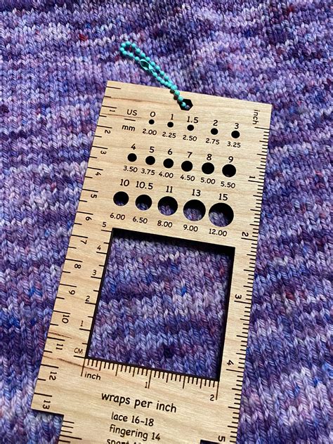 Knitting tool Needle Gauge Swatch Gauge Knitting ruler WPI | Etsy