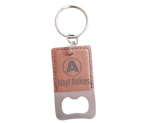 Bottle Opener Keychain Leather & Metal | Custom Keychain