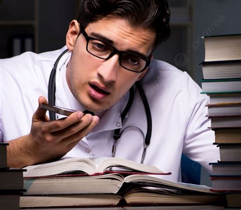 The Medical Student Preparing For University Exams At Night Medical ...