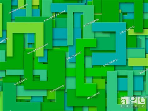 Green Abstract Shapes, Stock Photo, Picture And Royalty Free Image. Pic. VAE-U13455132 ...