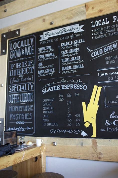 chalkboard coffee menu. coffee shop walnut creek menu. handpainted ...