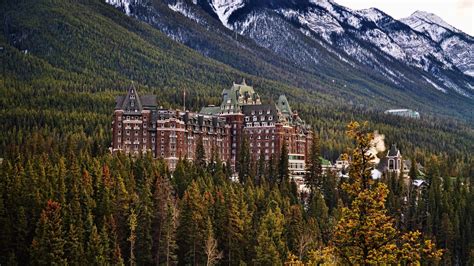 nature, Landscape, Architecture, Building, Old Building, Trees, Banff National Park, Canada ...