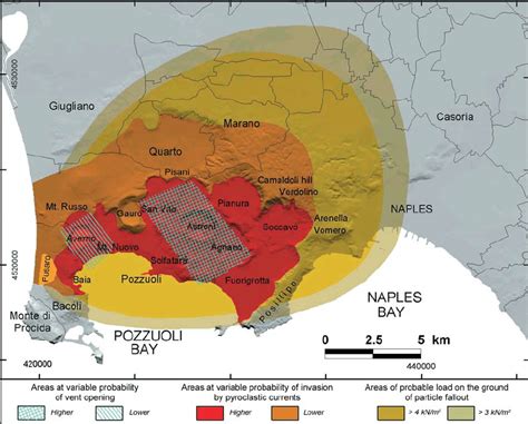 Volcanic hazard map of the Campi Flegrei caldera | Download Scientific Diagram