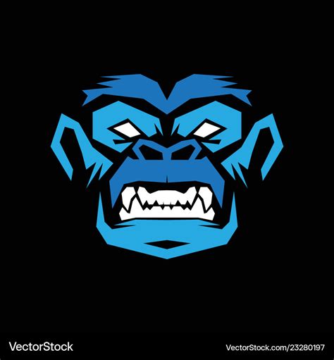 Angry gorilla Royalty Free Vector Image - VectorStock