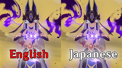 Cyno English and Japanese Voice Actor In-Game Gameplay (Genshin Impact) - Genshin Impact videos