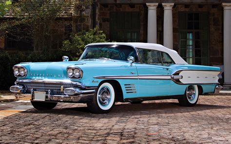 pontiac, Bonneville, Convertible, 1958, Old, Cars, Classic, Motors Wallpapers HD / Desktop and ...