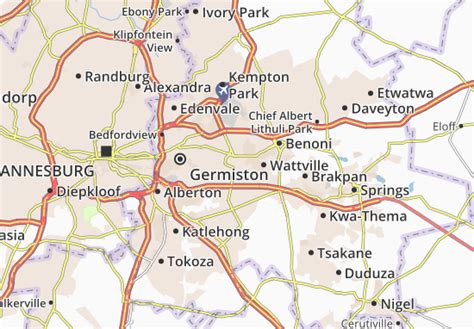 MICHELIN Boksburg map - ViaMichelin