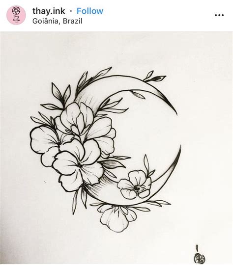 Flower moon tattoo | Family tattoo designs, Wildflower tattoo, Flower ...