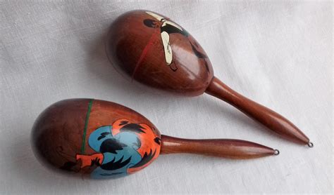 Pair of Vintage Wooden Maracas | Etsy | Hand painted decor, Etsy, Wooden