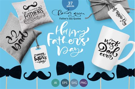 Father`s Day vector SVG greeting quotes By Happy Letters | TheHungryJPEG