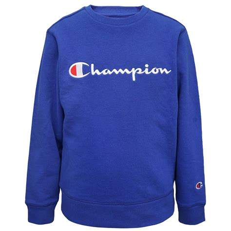 Champion Boys Embroidered Signature Fleece Crewneck Sweatshirt, Sizes 8-20 - Walmart.com