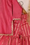 Buy Coral Silk Chanderi Woven And Embellishment Badla & Kurta Sharara Set For Girls by The Plum ...