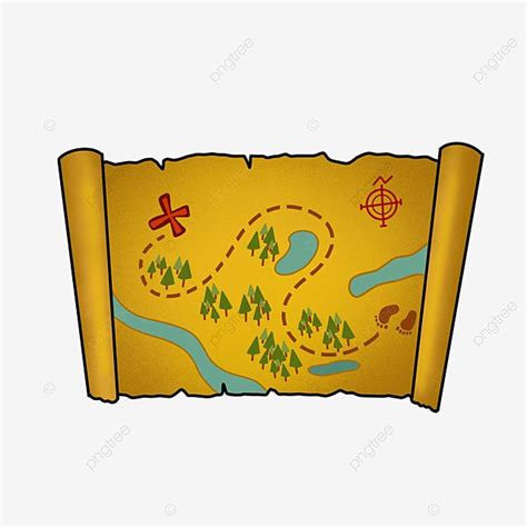 mapa del tesoro clipart,pergamino,tesoro,brújula,huella,arboles,mapa ...