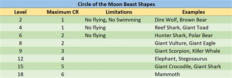 Circle Of The Moon Druid Guide: Let's Get Wild (Shape) - Tabletop Joab