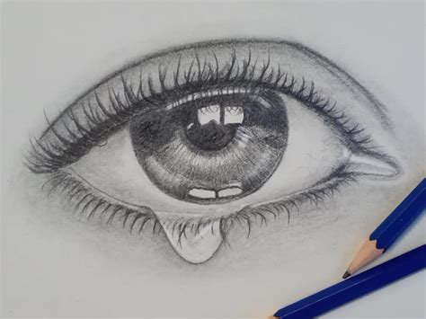 How To Draw An Teary Eye with Drawing Pencils – ADAXI Arts