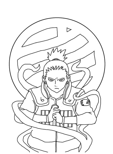 Nara Shikamaru Free coloring page - Download, Print or Color Online for Free