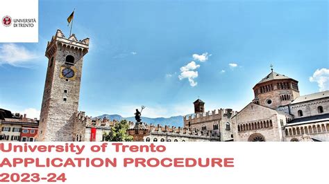 University of Trento application 2023-24 - YouTube