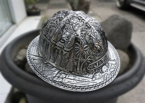 Custom Hand Carved Hard Hat