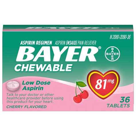 Bayer Aspirin Regimen Bayer Low Dose Safety Coated Aspirin 81mg, 32 Ct ...