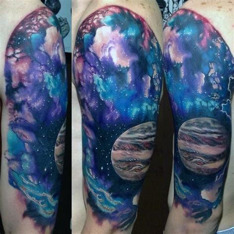 60 Nebula Tattoo Designs For Men - Interstellar Cloud Ideas