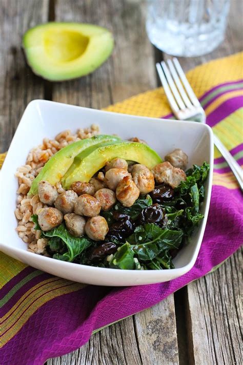 Breakfast Grain Bowl Recipe with Tart Cherries & Sausage - Cookin Canuck