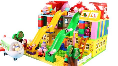 Peppa Pig Blocks Mega House Construction - Lego House Creations #4 - YouTube