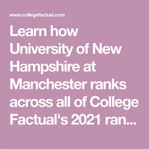 University of New Hampshire at Manchester Rankings | University of new hampshire, New hampshire ...