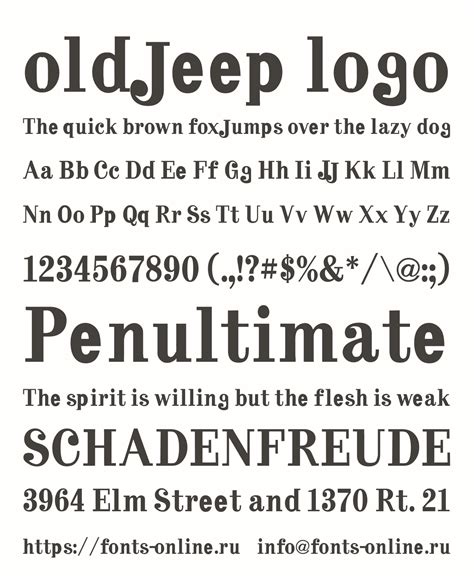 old jeep logo font