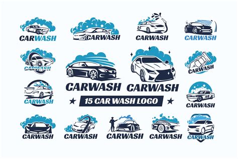 Minimalist Car Wash Logo Collection | Branding & Logo Templates ~ Creative Market