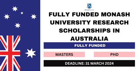 Fully Funded Monash University Research Scholarships In Australia 2024 - FlashLearners