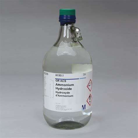 Ammonium Hydroxide, 14.5 M, Glass Bottle, ACS Grade, 2.5 L | Carolina Biological Supply