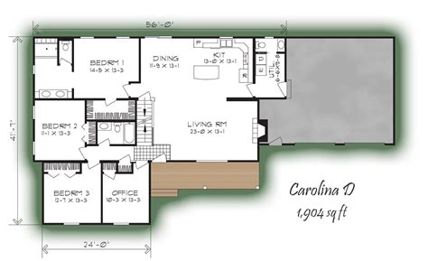 Carolina D Floor Plan | Colorado Building Systems