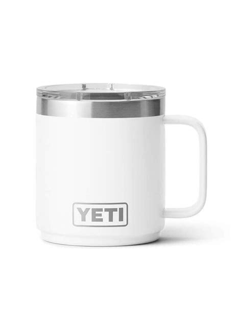 YETI White Rambler 10 oz Stackable Mug With Magslider Lid | Promotional Mugs