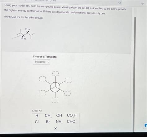 Solved Using your model set, build the compound below. | Chegg.com