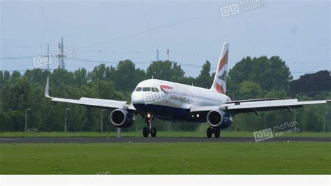 Airbus A320 Of British Airways Landing At Schiphol Airport Stock video ...