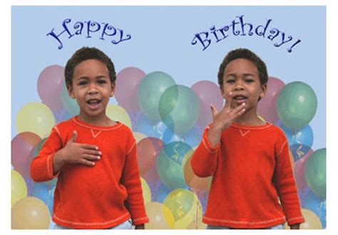 Happy Birthday in ASL boy greeting card | Etsy