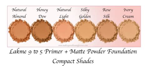 Lakme 9 to 5 Primer + Matte Powder Foundation Compact Review, Shades ...