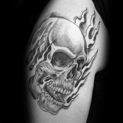 Top 47 Flaming Skull Tattoo Ideas [2021 Inspiration Guide]