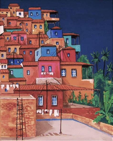 Favela Painting 8 Rio de Janeiro Painting by Patrick Bornemann ...